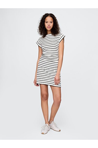 GAP Kadın Siyah Modern Fırfırlı Mini Elbise