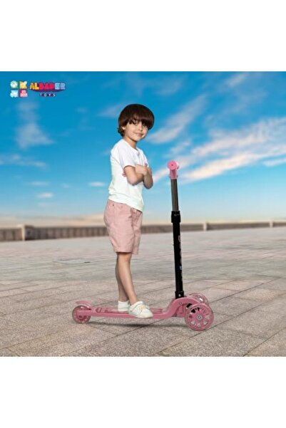 ALBADER Scooter , 3 Wheel Scooter with & Handle & Extra-Wide LED Skate Scooter, Lightweight Scooter