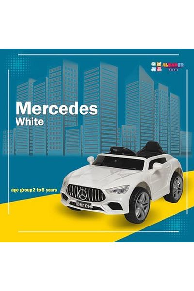 ALBADER Ride On Car Luxury Mercedes, With 12V Battery, 2 Motors, Remote Control, Audio, Electric Car