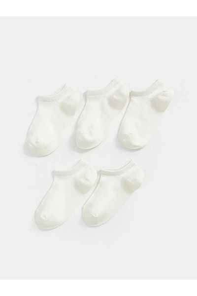 LC Waikiki Lcw baby white basic girl baby booties socks 5-pack