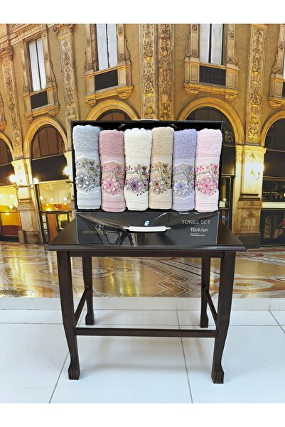 Artiva Home Collection مجموعة مناشف يد ووجه فاخرة مطرزة ثلاثية الأبعاد من قطن الجاكار بنسبة 100% مكونة من 6 ألوان