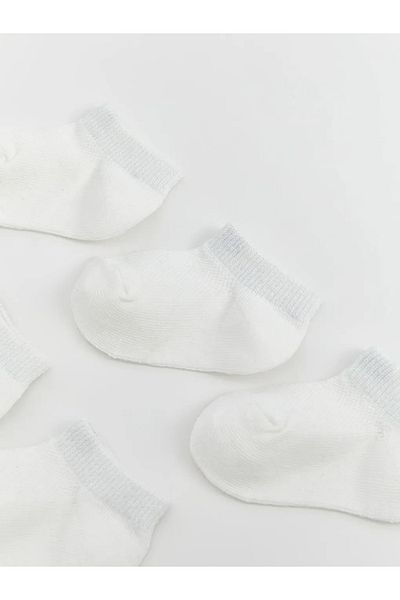 LC Waikiki Lcw Baby White Basic Baby Boy Booties Socks 5 Pcs