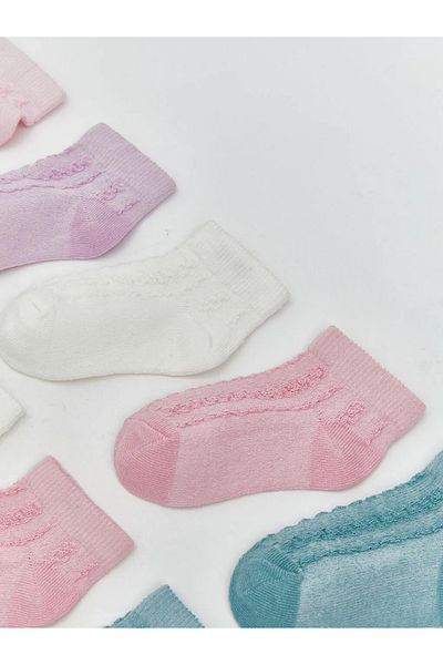 LC Waikiki Lcw baby pink basic girl baby booties socks 10-pack