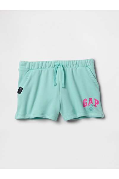 GAP Kız Çocuk Mavi Disney Mickey Mouse Relaxed Gap Logo Pull-On Şort