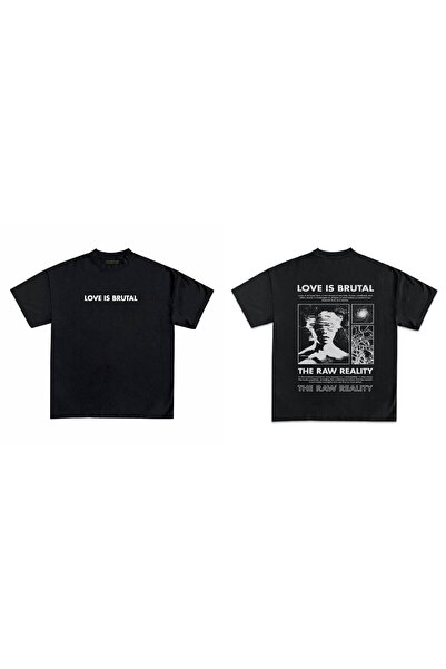 RawNox Unisex Loose Fit Rawnox Special Collection Love Is Brutal Printed Tshirt
