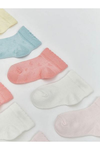 LC Waikiki Lcw baby pink basic girl baby booties socks 10-pack