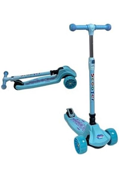 ALBADER Kick Scooter, PVC Folding Kickboard Scooter, Step-Powered Scooter, Upgraded Handlebars