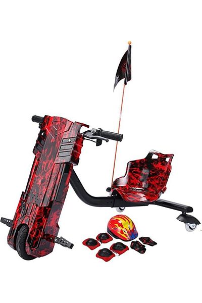 ALBADER Electric Drift Scooter Large Size 36V Battery, Drifting Electric Scooter With Helmet Pad