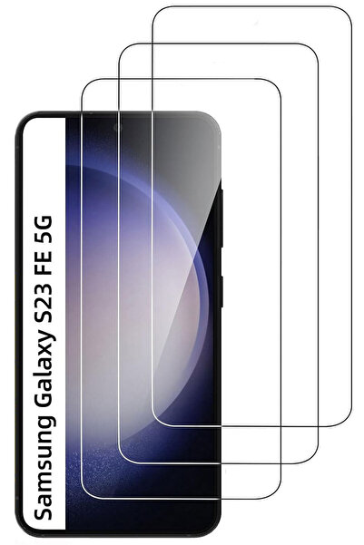 CEPSTOK Samsung Galaxy S23 FE Kırılmaz Cam 3 Adet Temperli Şeffaf Ekran Koruy...