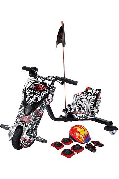 ALBADER Drifting Electric Scooter Large Size 36V Battery, Electric Drift Scooter With Helmet Pad