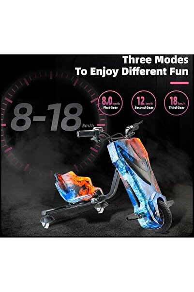 ALBADER سكوتر كهربائي للانجراف، حجم كبير، بطارية 36 فولت، سكوتر كهربائي للانجراف مع وسادة خوذة