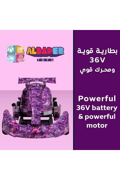 ALBADER Kids Karting Drift Car, 36V Crazy Drift Electric Car with LED Wheels, Electric Scooter