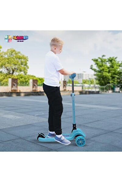 ALBADER Kick Scooter, PVC Folding Kickboard Scooter, Step-Powered Scooter, Upgraded Handlebars