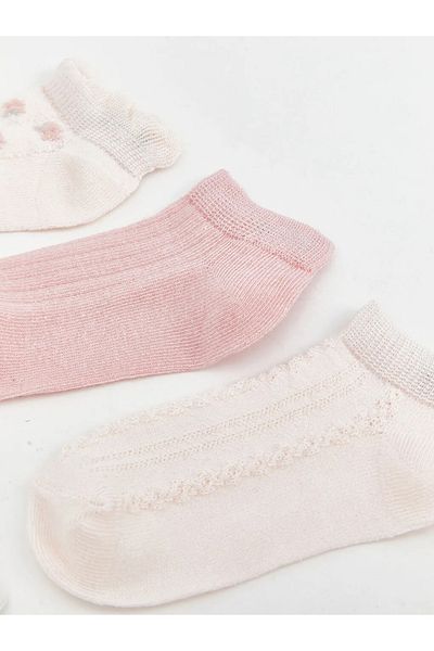 LC Waikiki Lcw Baby Pink Floral Baby Girl Booties Socks 5-Pack