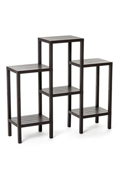 ONYS 6 Katlı Modüler Salon Banyo Mutfak Balkon Teras Salon Rafı Çiçeklik Plastik Düzenleyici