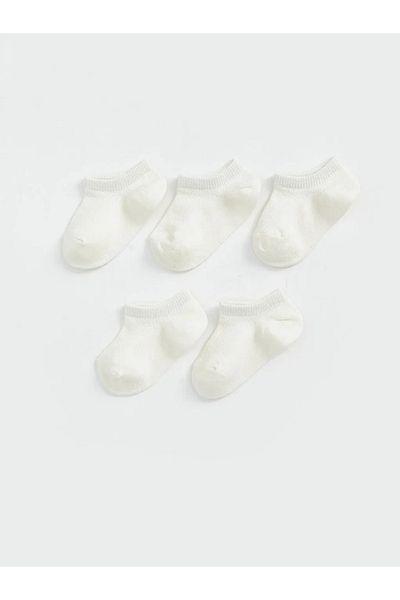 LC Waikiki Lcw Baby White Basic Baby Boy Booties Socks 5 Pcs