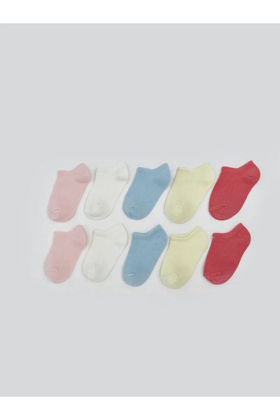 LC Waikiki Lcw Baby Pink Basic Baby Girl Booties Socks 10 Pcs