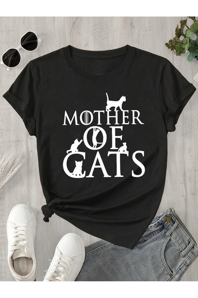 l'eivor Tricou pentru femei cu temă Daenerys imprimat Mother Of Cats