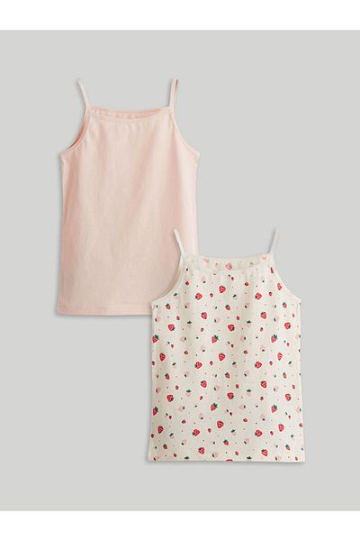 LC Waikiki New Season Square Collar Girls' Undershirt 2-Piece - S5Ni94Z4