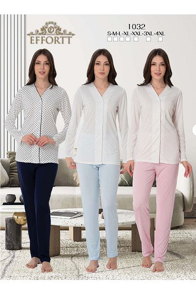 Effortt Set de pijamale de maternitate pentru gravidă Set de maternitate elegant cu buline