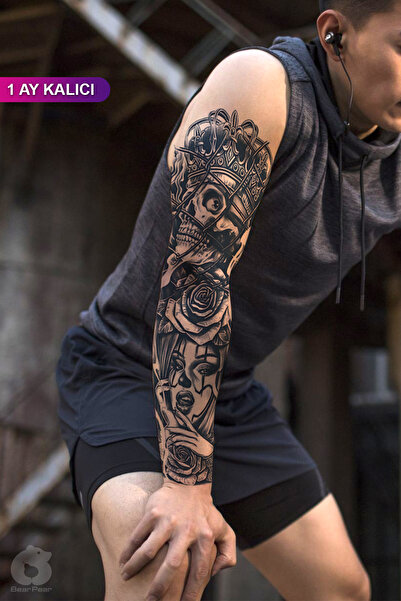 BP Tattoo 1 Ay Kalıcı Hapishane Kadın Figürlü Kol Dövmesi Tattoo