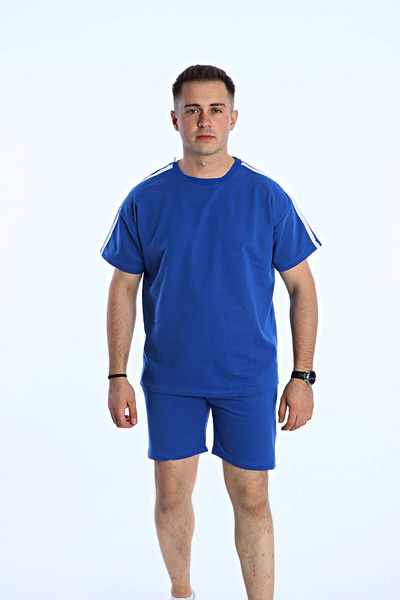 TMB 3 Stripe Shorts Suit Saks Blue