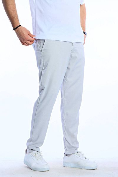 eg38 Deniro Fabric Trousers Light Gray