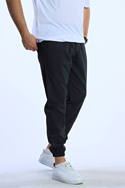 eg38 Marco Leg Elastic Flat Jogger Smoked