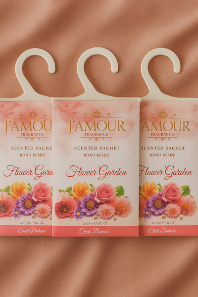 J'AMOUR EAU DE PARFUME 3'lü Paket Flower Garden (Çiçek Bahçesi) Askılı Dolap ...