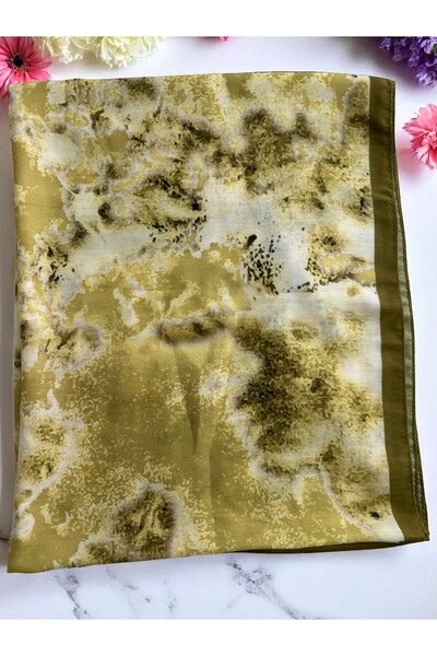 Lavena scarfs Bohemian Series Bohemian Pattern Cotton Digital Soft Shawl - Olive