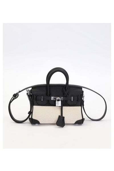 Levidor Black Bag with Square Lock Detail
