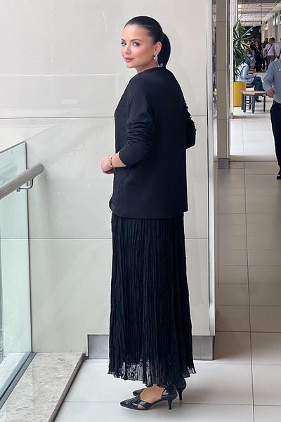 FUAT GÜRSEN Fuat Gürşen Dersenli Tunic Wrinkle Skirt Suit