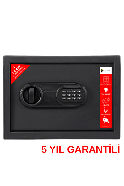 AlGeliyo Çelik Elektronik Şifreli Ve 2 Anahtarlı Silah Para Değerli Eşya Ofis...