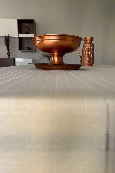 HZR Stain Resistant Worry-Free Colber Tablecloth 160 X 220 cm Cappuccino Color