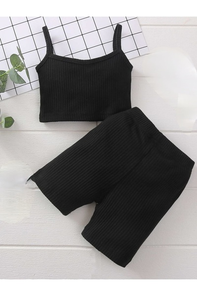 shop Combinație din 2 piese pentru fete, negru