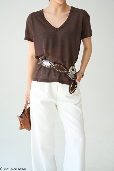 SAPHYR LUXEA Saphyr Premium V-Neck Knitwear T-Shirt