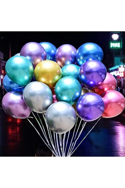 Kuzey Ultra High Quality 50Pcs Color Chrome Balloon Mirror Balloon Glossy Metallic Balloon Chrome Color Balloon