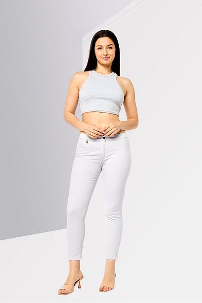 Harmont & Blaine Women Regular Fit Plain Straight Leg Pants, Lavender