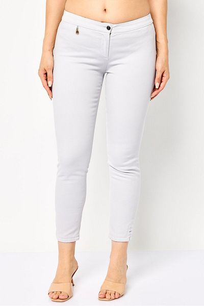 Harmont & Blaine Women Regular Fit Plain Straight Leg Pants, Lavender