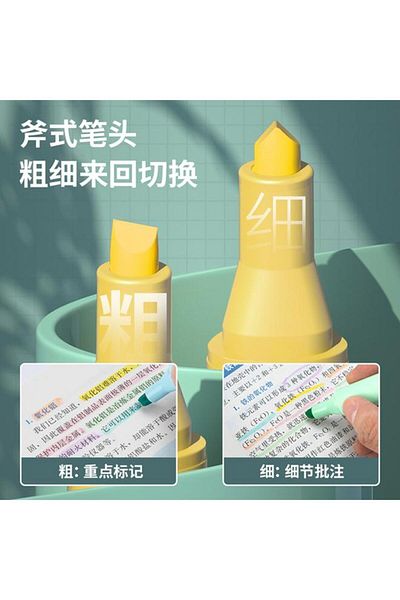 Generic قلم تمييز لامع من ديلي بطرف مشطوف، ألوان متنوعة، 1-4 مم، 139804