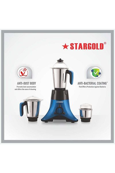 Generic STARGOLD 750W Mixer Grinder 3-in-1 Set with Stainless Steel Jars for Multi-Purpose Kitchen Use