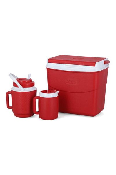 Generic Keep Cold Durable Insulated Thermal Camping Ice Chest Combo Set with Handle Blue