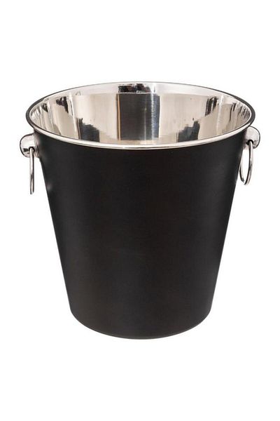 Generic Secret de Gourmet Trendy and Designer Ice Bucket Black and Brown 21 x 22cm 194904