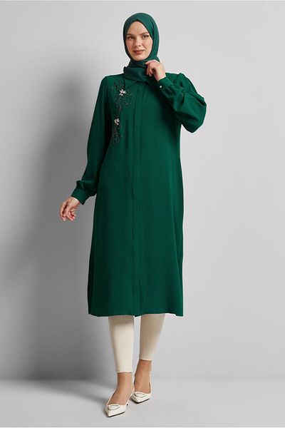 Alvina Shirt Collar Tunic Tunic 45372