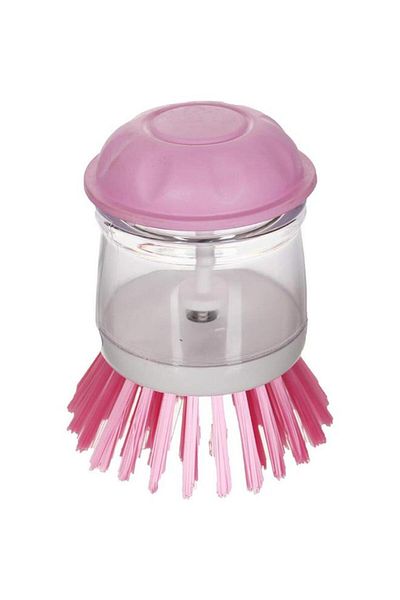 Generic Flora Plastic Soap Dispensing Dish Brush Assorted Color F389