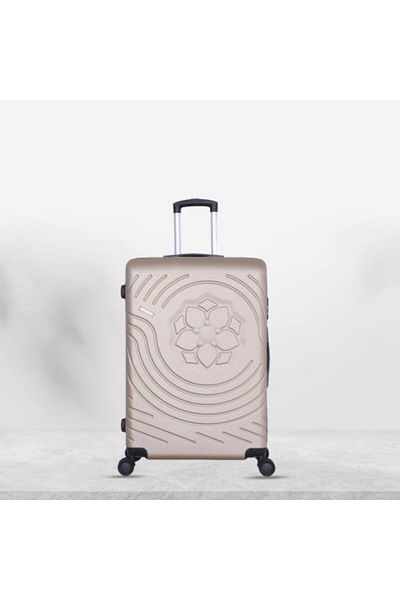 Generic STARGOLD 3-Piece ABS Luggage Set 20/24/28-Inch – Lockable, 360° Wheels, Hardside, SG-T77 Pearl Grey