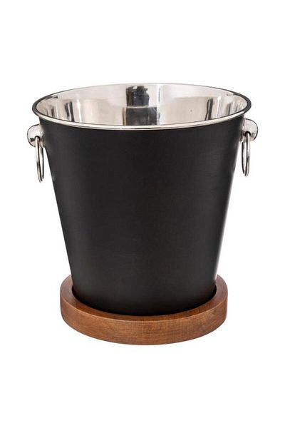 Generic Secret de Gourmet Trendy and Designer Ice Bucket Black and Brown 21 x 22cm 194904