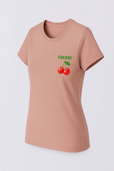 trender Tricou pentru femei Dusty Rose Print Cherry Model 3