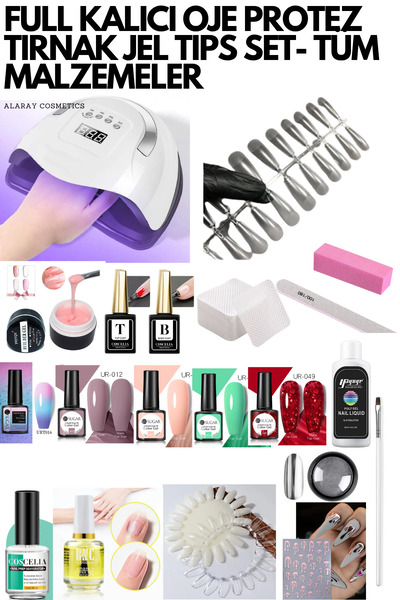 COS COSCELİA JEL TİPS PROTEZ TIRNAK UZATMA VE KALICI OJE FULL MALZEMELI PROFE...
