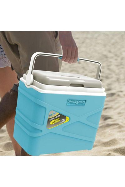 Generic PINNACLE Plastic Insulated Pasco Ice Chest Blue and Grey 10 Liter TPX-7501